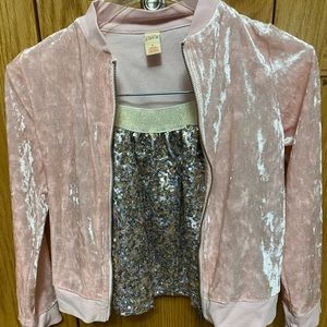 Skirt and jacket outfit